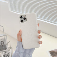 Patterned Leather Half Hard Shell Phone Case